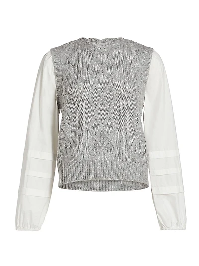 Cable-Knit Sweater Vest