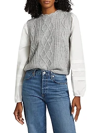 Cable-Knit Sweater Vest