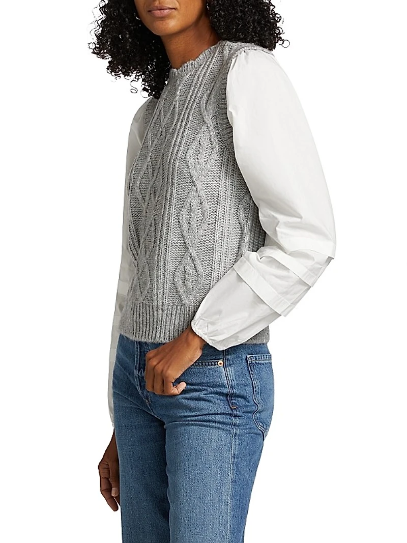 Cable-Knit Sweater Vest