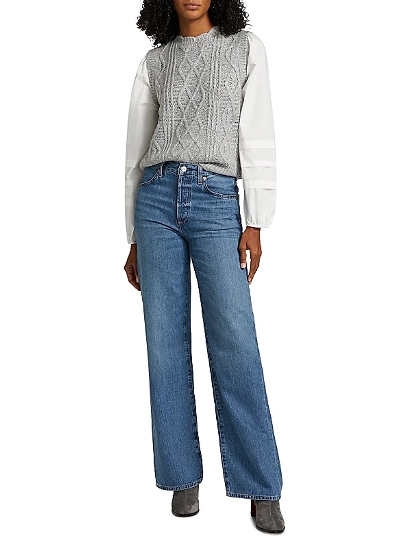 Cable-Knit Sweater Vest