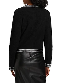 Contrast-Trim Cardigan