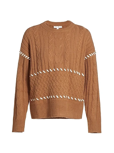 Cable-Knit Whipstitch Sweater