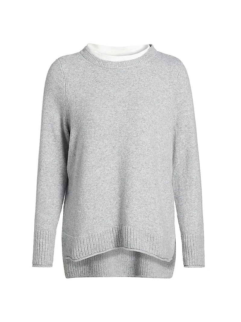 Layered Crewneck Sweater