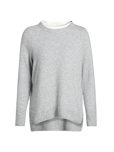 Layered Crewneck Sweater