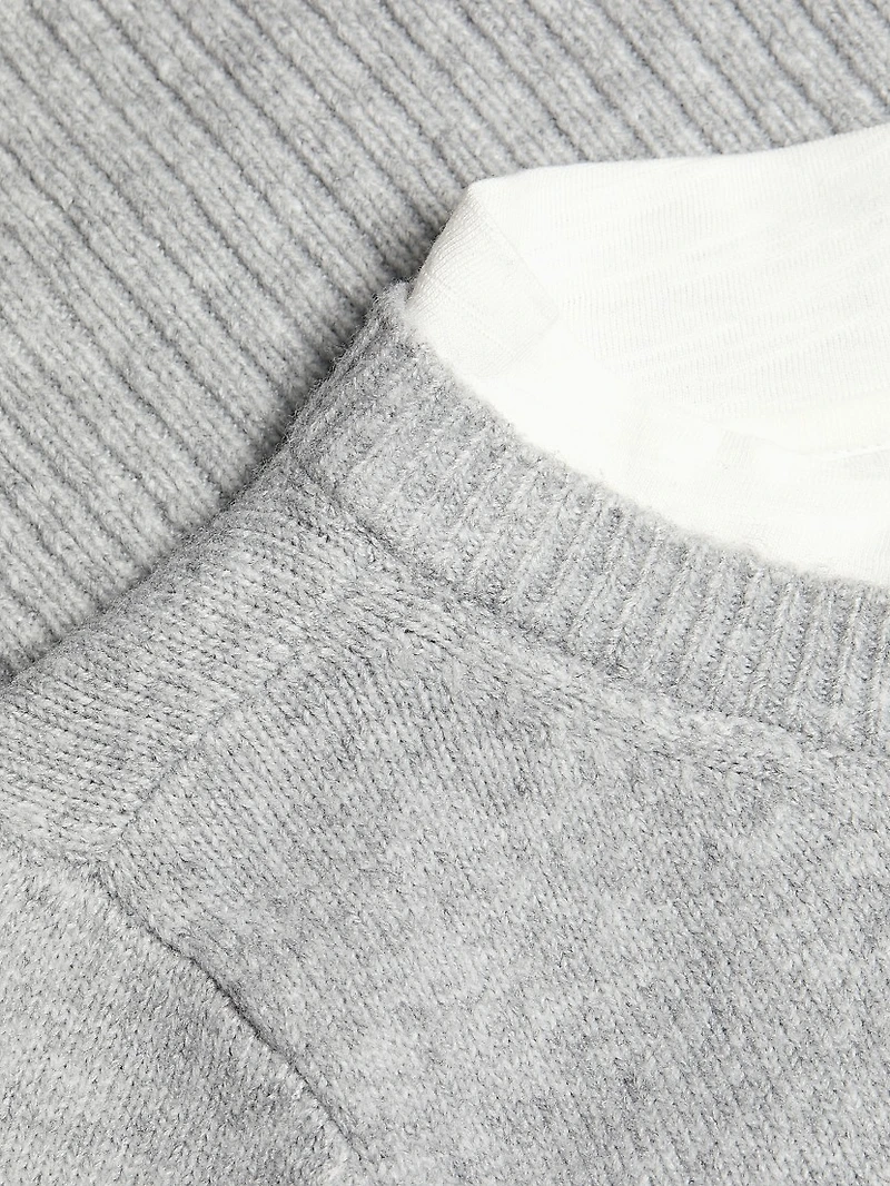 Layered Crewneck Sweater