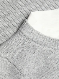 Layered Crewneck Sweater