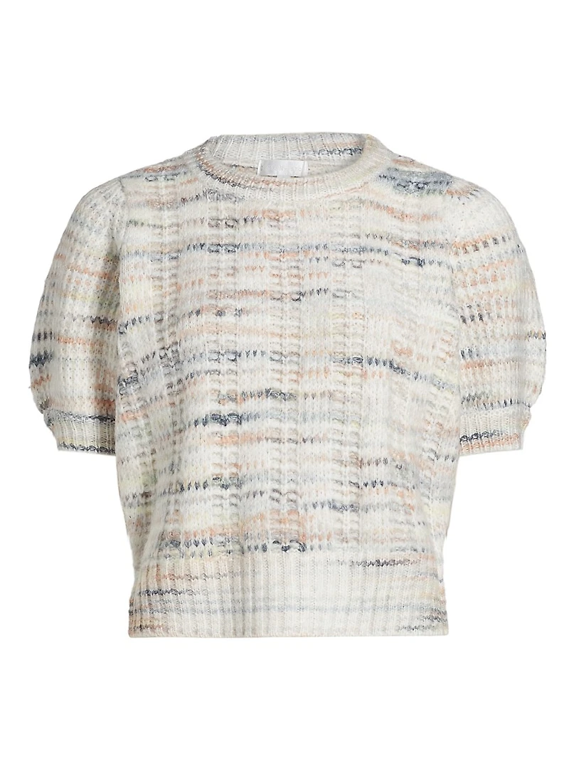 Short-Sleeve Blouson Sweater