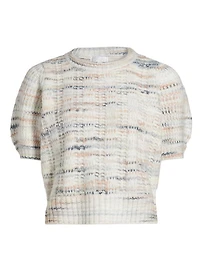 Short-Sleeve Blouson Sweater