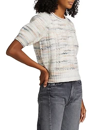 Short-Sleeve Blouson Sweater