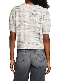 Short-Sleeve Blouson Sweater