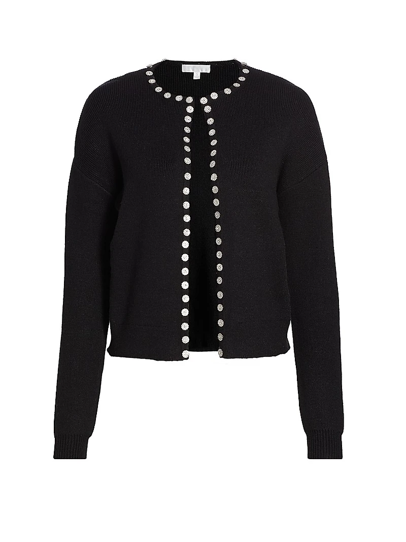 Embellished Crewneck Cardigan
