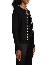 Embellished Crewneck Cardigan