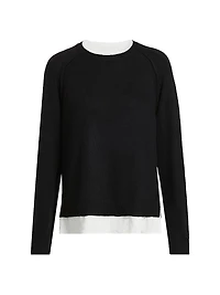 Layered Two-Tone Knit Top