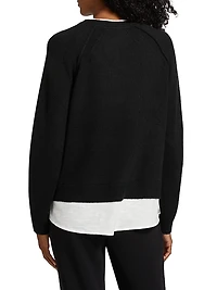 Layered Two-Tone Knit Top
