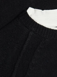 Layered Two-Tone Knit Top