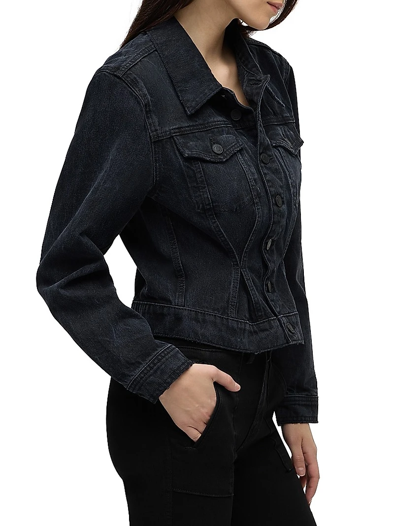 Denim Cinched-Waist Jacket