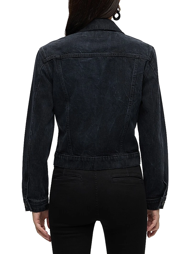 Denim Cinched-Waist Jacket