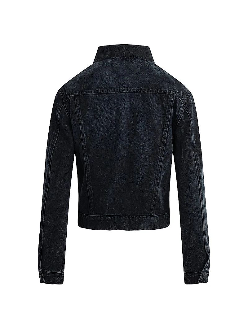 Denim Cinched-Waist Jacket
