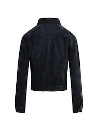 Denim Cinched-Waist Jacket
