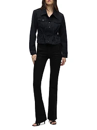 Denim Cinched-Waist Jacket