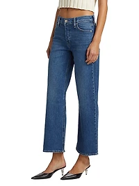 Rosie High-Waist Wide-Leg Ankle Jeans