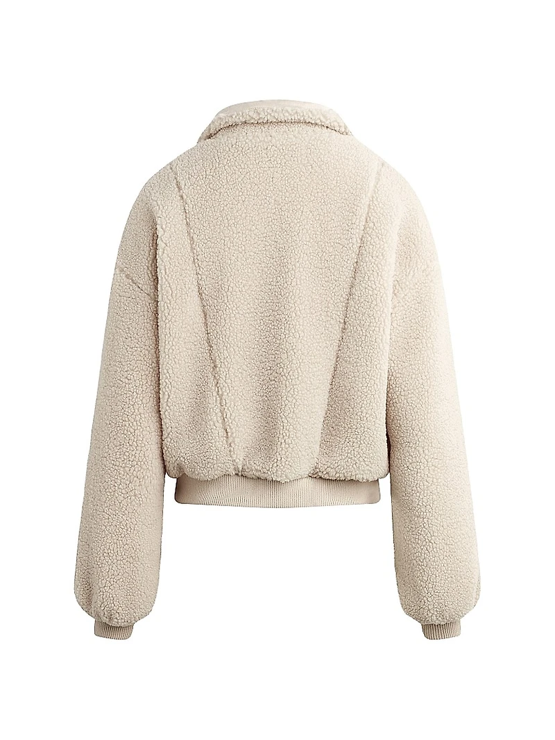 Faux-Shearling Zip-Up Jacket