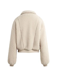 Faux-Shearling Zip-Up Jacket