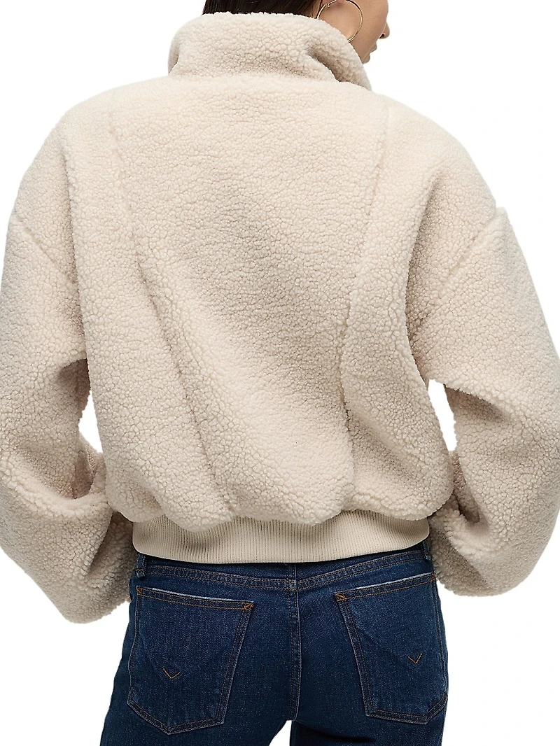 Faux-Shearling Zip-Up Jacket