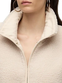 Faux-Shearling Zip-Up Jacket