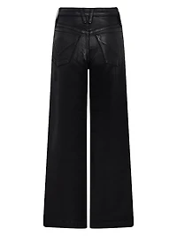 Jodie Coated-Denim High-Rise Wide-Leg Jeans