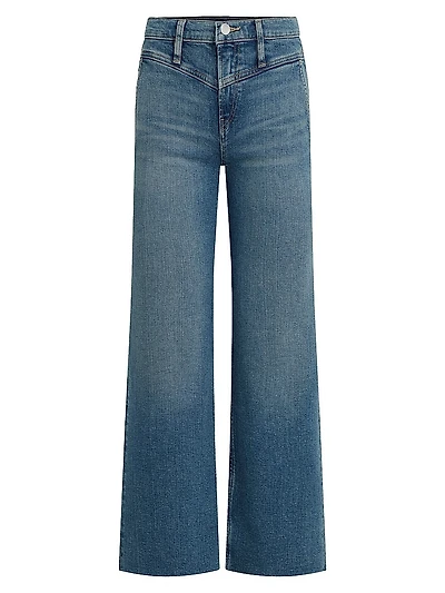 Rosie Cropped High-Rise Wide-Leg Jeans