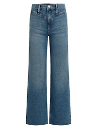 Rosie Cropped High-Rise Wide-Leg Jeans