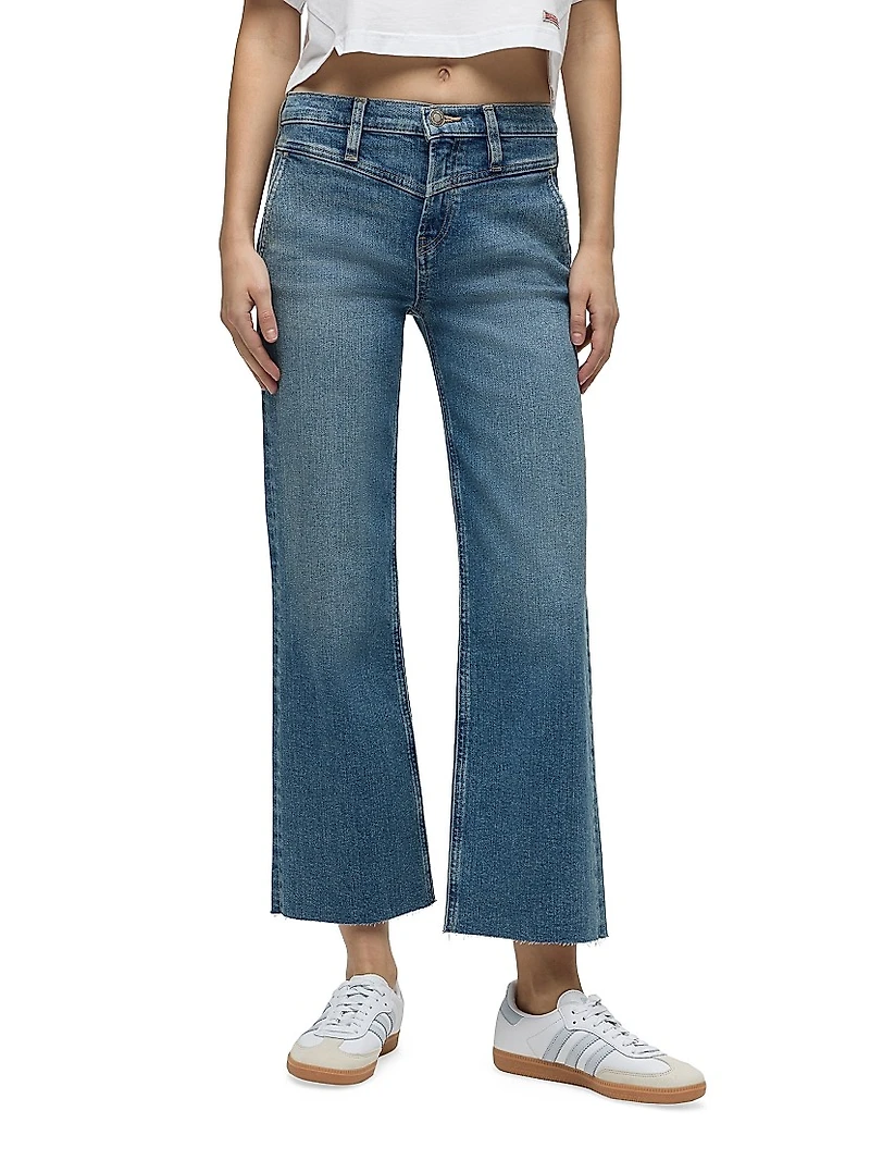 Rosie Cropped High-Rise Wide-Leg Jeans