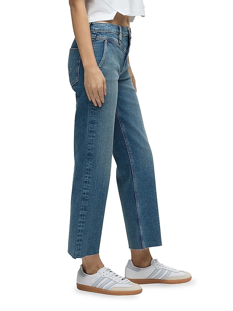 Rosie Cropped High-Rise Wide-Leg Jeans