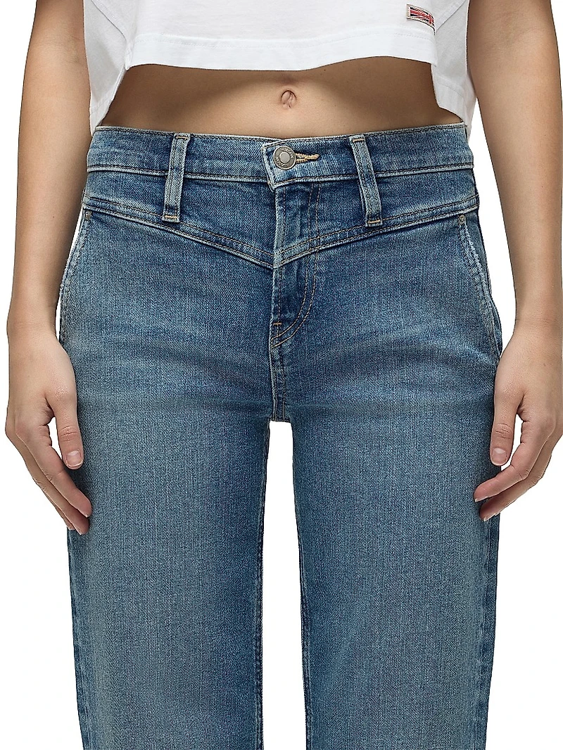 Rosie Cropped High-Rise Wide-Leg Jeans