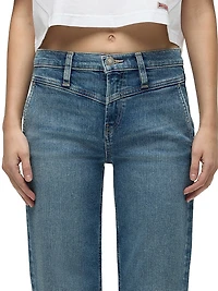 Rosie Cropped High-Rise Wide-Leg Jeans