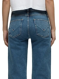 Rosie Cropped High-Rise Wide-Leg Jeans