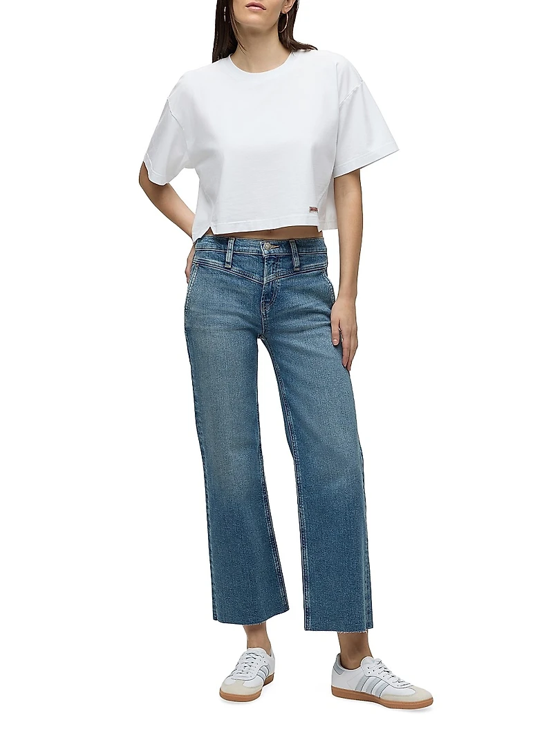 Rosie Cropped High-Rise Wide-Leg Jeans