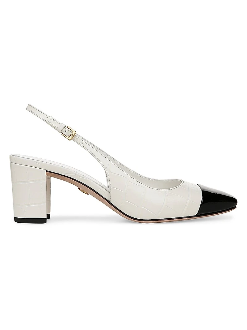 Cecile 65MM Leather Slingback Pumps
