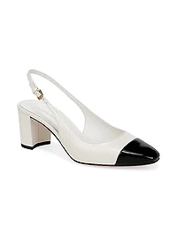 Cecile 65MM Leather Slingback Pumps