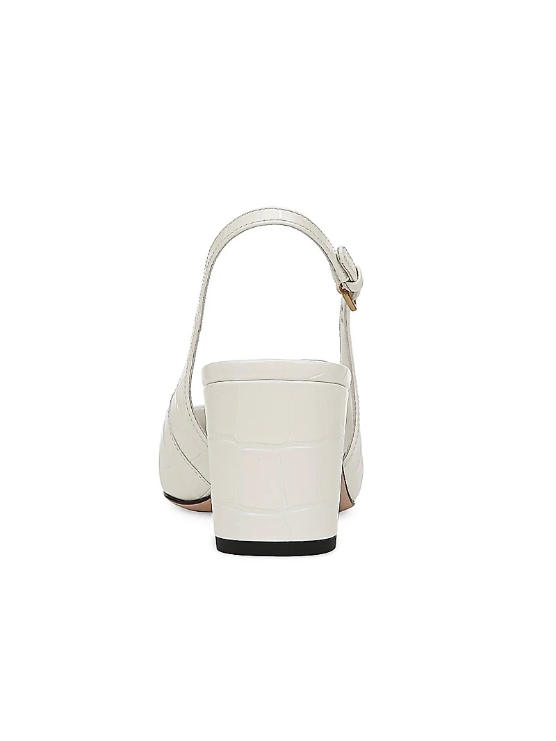 Cecile 65MM Leather Slingback Pumps