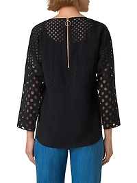 Polka Dot Organzino Blouse