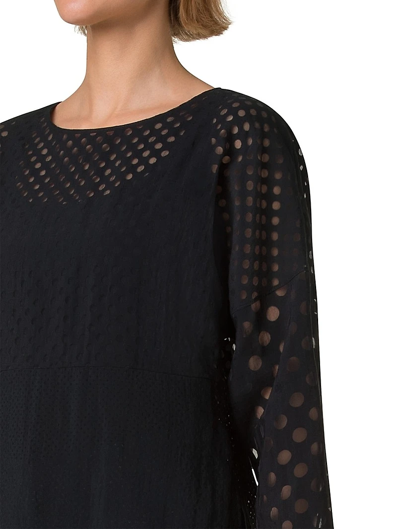 Polka Dot Organzino Blouse