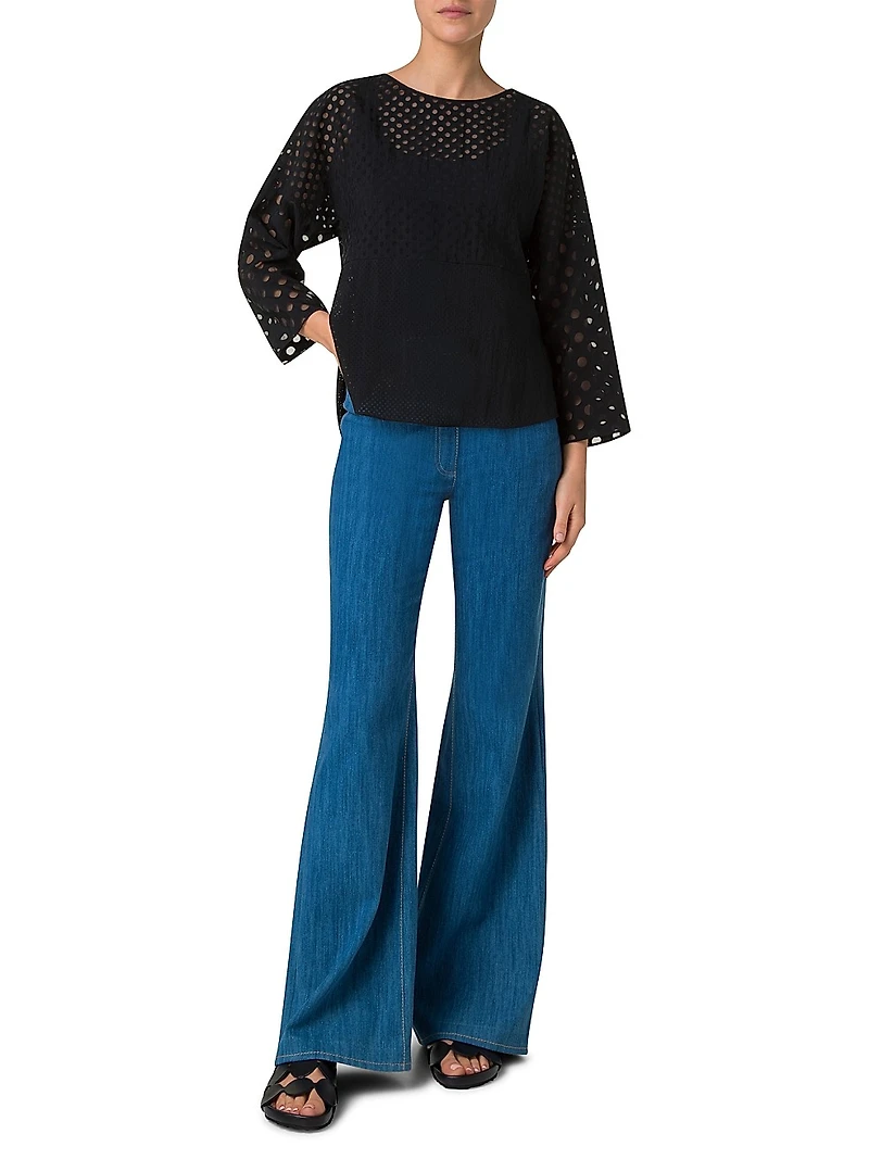 Polka Dot Organzino Blouse