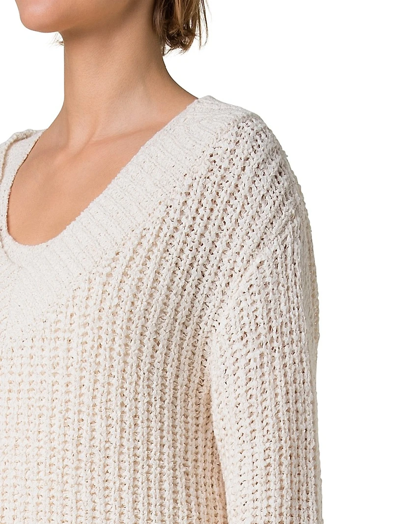 Summer Tweed-Knit Sweater