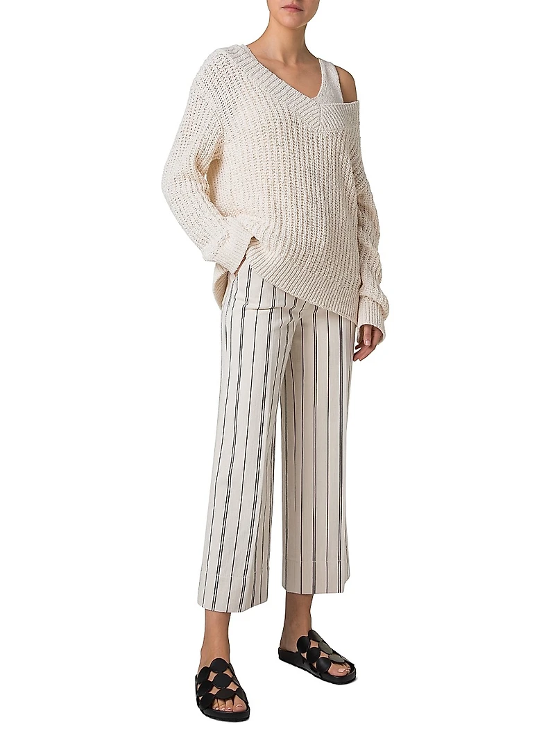 Summer Tweed-Knit Sweater