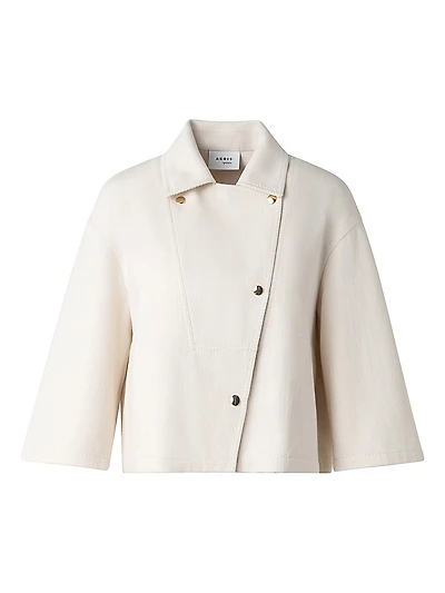 Asymmetric Cotton-Blend Jacket