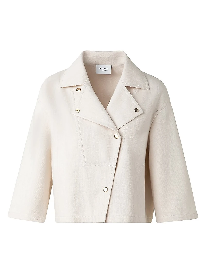 Asymmetric Cotton-Blend Jacket