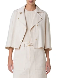 Asymmetric Cotton-Blend Jacket