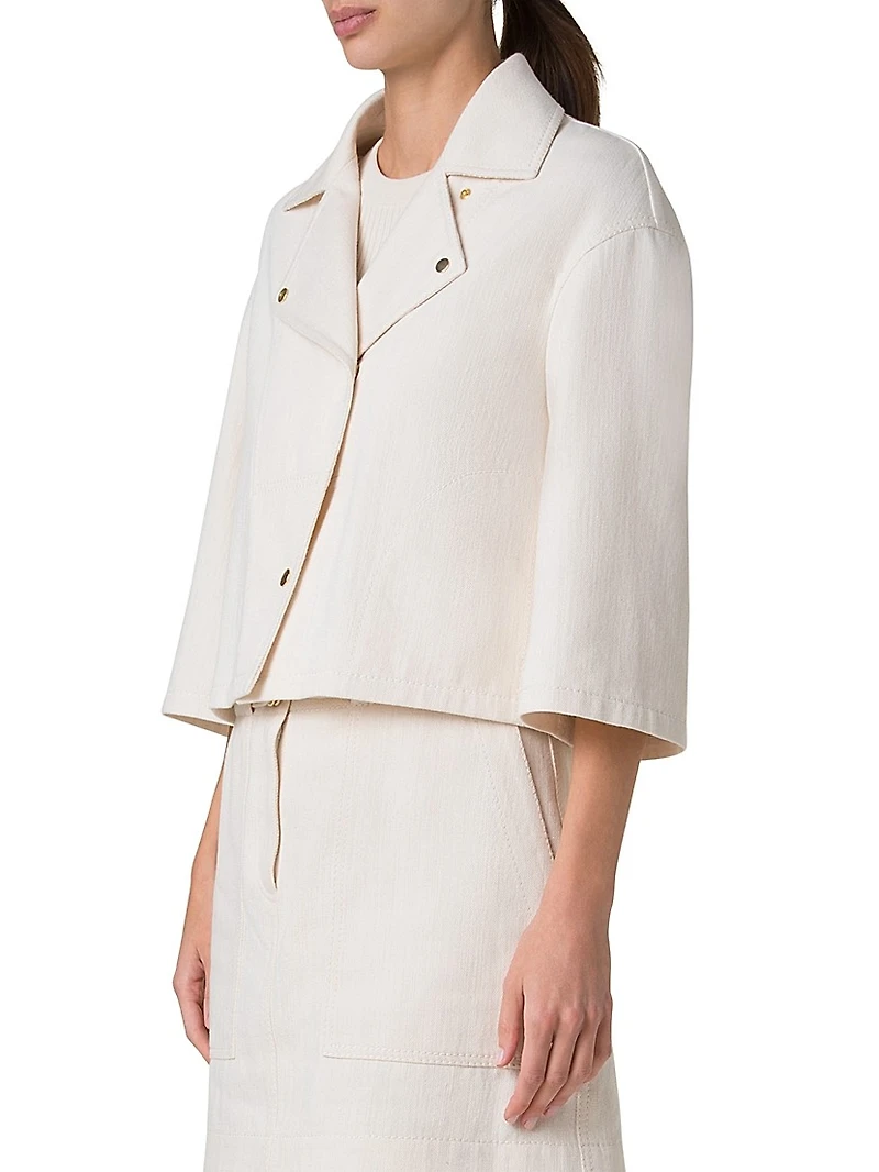 Asymmetric Cotton-Blend Jacket